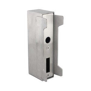 Stahl Schiebetor Gegenkasten - 40 mm - 172 x 55 mm - rechts & links verwendbar - inkl. Edelstahl Schlie�blech
