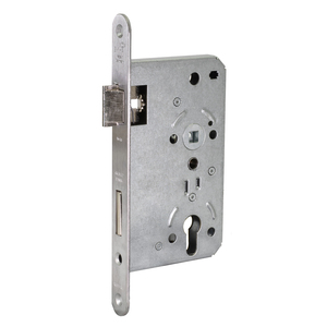 BMH - FH-Panik-Einsteckschloss 1013 - Edelstahl-Stulp rund 24x235 mm - Dorn 65 mm - Entfernung 72 mm - Nuss 9 mm geteilte Nuss - DIN 18250 / EN 1125 / EN 179