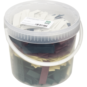 Verglasungskl�tze Sortiment - 500 St�ck - 1-5 mm - farbcodiert - ULTRAprofi Qualit�t