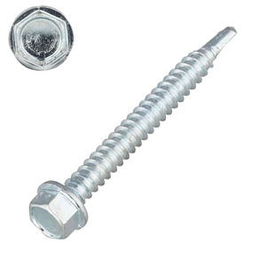 DIN 7504-K Bohrschraube verzinkt - mit Sechskant-Flanschkopf & Bohrspitze - f�r Metall & Holz