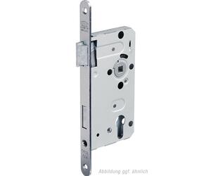 Korridort�rschloss Stulpe 18x235mm Edelstahl rund Falle und Riegel aus Zinkdruckguss Nuss in K-Stoff