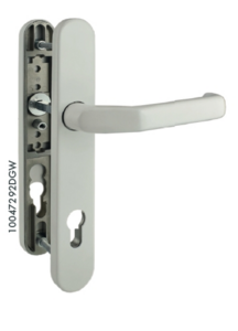 Metalltr-Drckergarnitur Vario, Edelstahloptik