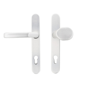 Metallt�r-Wechselgarnitur Vario Silber - 92 mm Entfernung - 8 mm Vierkant - f�r 60 mm T�rst�rke