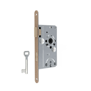 Abus Zimmert�r-Einsteckschloss - Buntbart gelocht - Dornma� 55mm Entfernung  72mm - ohne Wechsel - Hammerschlag lackiert T�re gef�lzt - 1 tourig