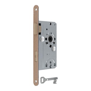 ABUS Zimmert�rschloss BB goldfarbig - Einsteckschloss - runder Stulp 18x235 - Dorn 55 | Entfernung 72 | Nuss 8 - DIN 18251-1 Klasse 1 - 1 Stk. (inkl. BB-Schl�ssel)