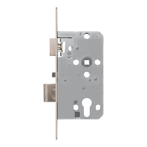 ABUS Wohnungst�rschloss TKZ40 - f�r Wohnungs-Abschlusst�ren, Stulpma� 20 x 235 mm - Dorn 55 mm, Entfernung 72 mm, Anti-Panikfunktion, automatisch verriegelnd, Edelstahl-Stulp
