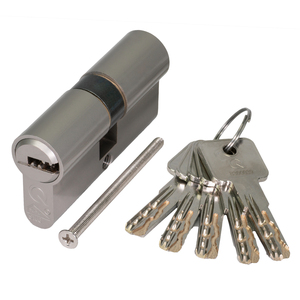 Profilzylinder SX 60 GF - gleichschlie�end - Wendeschl�ssel - 5 Schl�ssel - matt vernickelt