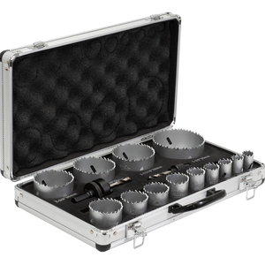 HSS?Co8 PROFILINE Bimetall?Lochs�gen rechts in 16?tlg. Aluminium Koffer