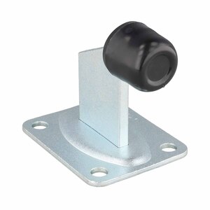 Torstopper mit Gummipuffer - 100 x 80 mm Aufschraubplatte - verzinkter Stahl - f�r Rolltore, Drehtore & schwere T�ren