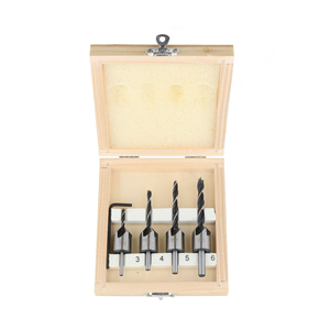 5-teiliges Aufsteckversenker Set im Holzkasten