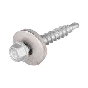 Sechskantschraube mit angepresster Scheibe -  Vollgewinde, Dichtscheibe 19 mm, Bimetall, Ruspert, f�r Holz & Stahl