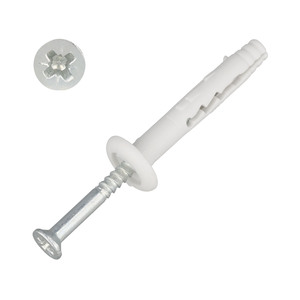 Spreizd�bel mit Senkkopfschraube - 6x40 mm - PZ2 - Nylon + verzinkter Stahl - 100 Stk.