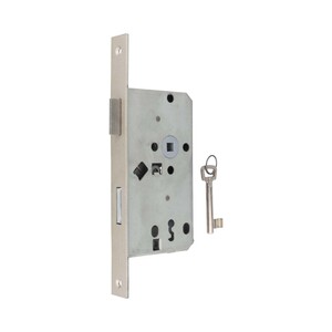 Korridorschloss - Dornma� 55 mm - Entfernung 72 mm - Vierkant 8 mm - Stulp 24 x 235 mm kantig - 2-tourig - inkl. 1 Schl�ssel