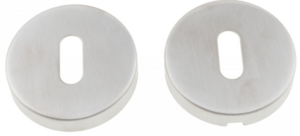 Rundrosette f�r Buntbart / Schl�ssel - INOX Edelstahl -  52 mm - beidseitig