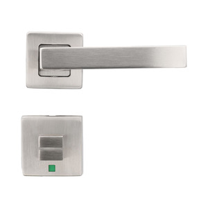 T�rdr�cker Quadros QRG - Edelstahl - Cliprosette - festdrehbar - DIN links & DIN rechts - Rosette 53 x 53 x 8 mm