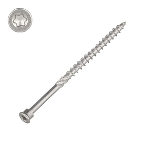 Terrassenschraube mit Zylinderkopf - Stanzkopf - Teilgewinde - TX-Antrieb - ETA-zugelassen - Edelstahl C1