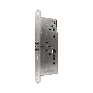Einsteckschloss f�r Stahl-Feuerschutzt�ren - Stulpma�e 24x234,5 mm - Panikfunktion EN179 - 65 mm Dornma� - 72 mm Entfernung - 9 mm Nuss - selbstverriegelnd