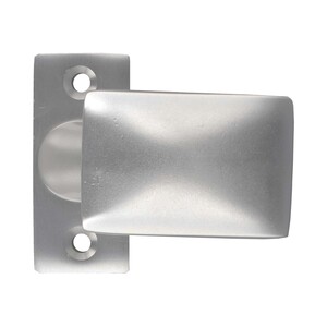 Rechteck-Knauf fest auf eckiger Rosette - Aluminium F1 - 68 x 30 x 10 mm - 50 mm Schraublochabstand