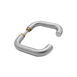 Trdrcker-Paar - rund - Edelstahl V2A -  22 x 140 mm - Vierkant 8 mm - 240er Korn geschliffen