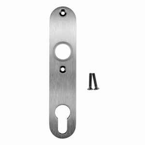 Dr�ckerschild 72 oval lang Edelstahl massiv Bohrabstand 67 mm