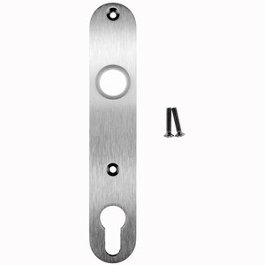 Dr�ckerschild 92 oval extralang Edelstahl massiv Bohrabstand 105 mm