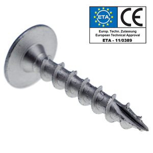 Pfostenverbinderschraube mit Zulassung, blau verzinkt