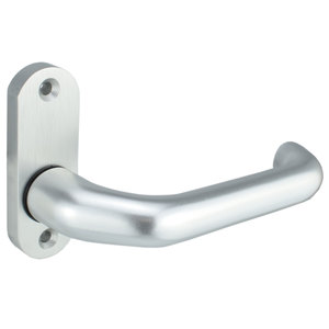 Drcker abgerundet mit ovaler Rosette Alu F1 drehbar 10x30x86 mm