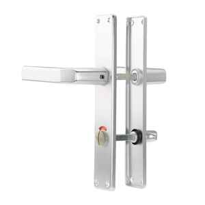 AluDrückergarnitur WC F1 Griffe + Türschilder komplett Griffe und