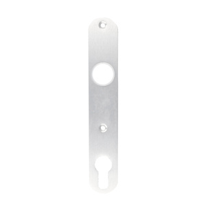 Langschild rund - Aluminium F1 - 180x32x10 mm - 92 mm Entfernung - 105 mm Schraublochabstand - f�r Rohrrahmenschl�sser