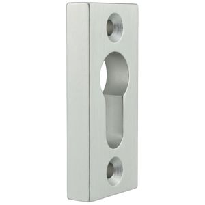 Schl�sselrosette kantig Alu F1 - 30 x 67 x 10 mm - PZ-Lochung - 50 mm Schraublochabstand - sichtbare Verschraubung