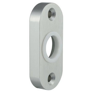 Drckerrosette Alu F1 massiv, oval, 30 x 67 x 10  mm, Schraublochabstand 50 mm