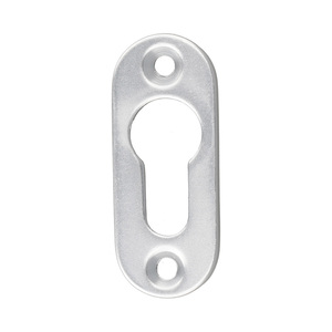 Schl�sselrosette f�r Schmalrahmen - oval - Aluminium gestanzt - 7 mm hoch - 50 mm Bohrlochabstand