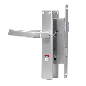 WC-T�r-Schloss Set - DIN Links - 20 x 235 mm Rundstulp - Garnitur F1