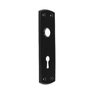 Kurzschild f�r Zimmert�r-Kastenschl�sser - 155 x 38 mm - Buntbart - 55 mm Entfernung - Hostalen Kunststoff - schwarz