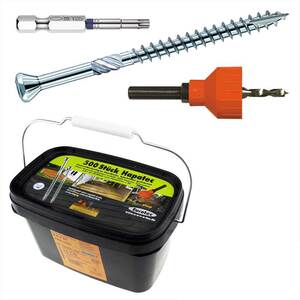 Eurotec 500 Hapatec Edelstahl Terrassenschrauben mit Bohrsenker und Edelstahlbit