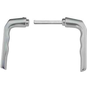 Tr-Drcker-Set - Aluminium - gerade mit Griffmulden - Stift 8x68 mm / Vierkant 8 mm - Klemmbreite 26-50 mm - ohne Drckerfhrungen - 1 Set