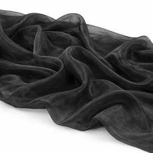 Dekostoff Organza Stoff 3x1,45m schwarz Tischdecke Deko Hochzeit Party Event