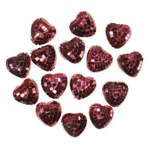 15 Spiegelherzen Streudeko Herz Spiegel Tischdeko 30mm dunkelrot Spiegeldeko 3cm