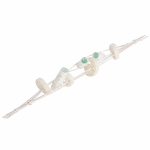 Tischdeko Luffa m. Blumenr�hrchen Tischgesteck Hochzeit L50xB8cm wei�