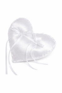 Ringkissen Kissen Herz wei� B16cm L14cm Hochzeit Ringhalter Eheringe Ringe