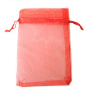 10 Organzabeutel 12,5x8cm Geschenkbeutel Organzas�ckchen Schmuckbeutel Stoff rot