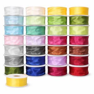 25m Dekoband Taft Drahtkant B:40mm Taftband Schleifenband Geschenkband Satinband