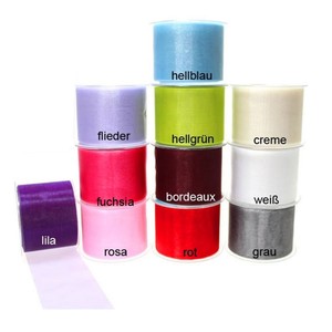 Dekoband Organza B 70mm L 25m Schleifenband Organzaband Schleife Band Hochzeit