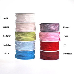 Dekoband Schleifenband Band Crash Plissee Crush Tischband 50mm 10m Hochzeit