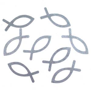 8 Holz Fische 4cm Streufische Streudeko Taufe Geburt Kommunion Konfirmation Tischdeko 