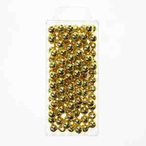 115 Perlen Metallic 10mm metallisch glänzend Deko Hochzeit Kunstperle mit Loch