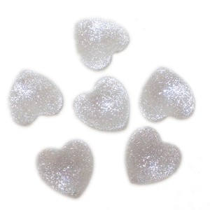 24 Streudeko Herzen Herz Acryl Glitter mit Klebepunkt 23mm Hochzeit Tischdeko