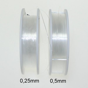 Perlenfaden Perlonfaden Nylonfaden Faden transparent 0,5mm 50m
