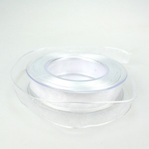 20m Dekoband Chiffon Organza mit Drahtkante 25mm breit