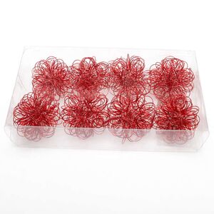 8 Drahtblumen 4 cm Metallbl�ten Draht Blume Drahtb�lle Streuteile Dekoration